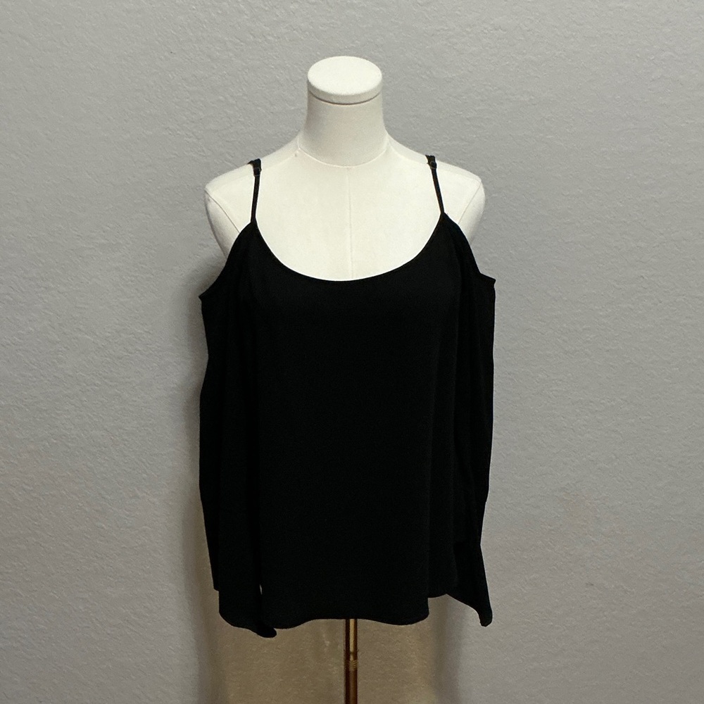 Black Women's Cold-Shoulder Long Sleeve